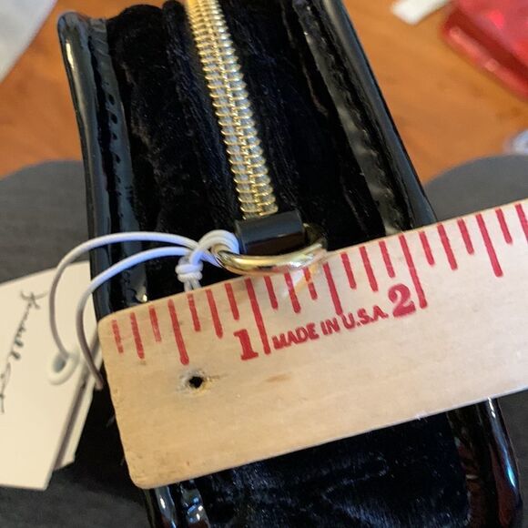 Kendall and Kylie black velvet and red shiny Crossbody and or make up bags. NWT - Picture 4 of 13